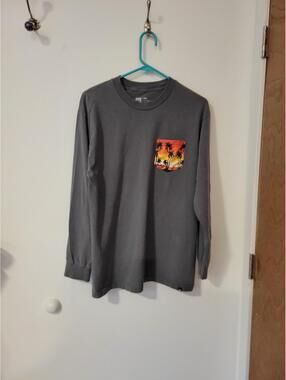 Quiksilver Long Sleeve T-Shirt with Palm Tree Pocket Design